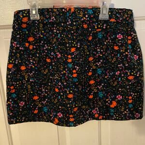 Girls sz 16, corduroy skirt with fall floral print. Trendy girls must have!